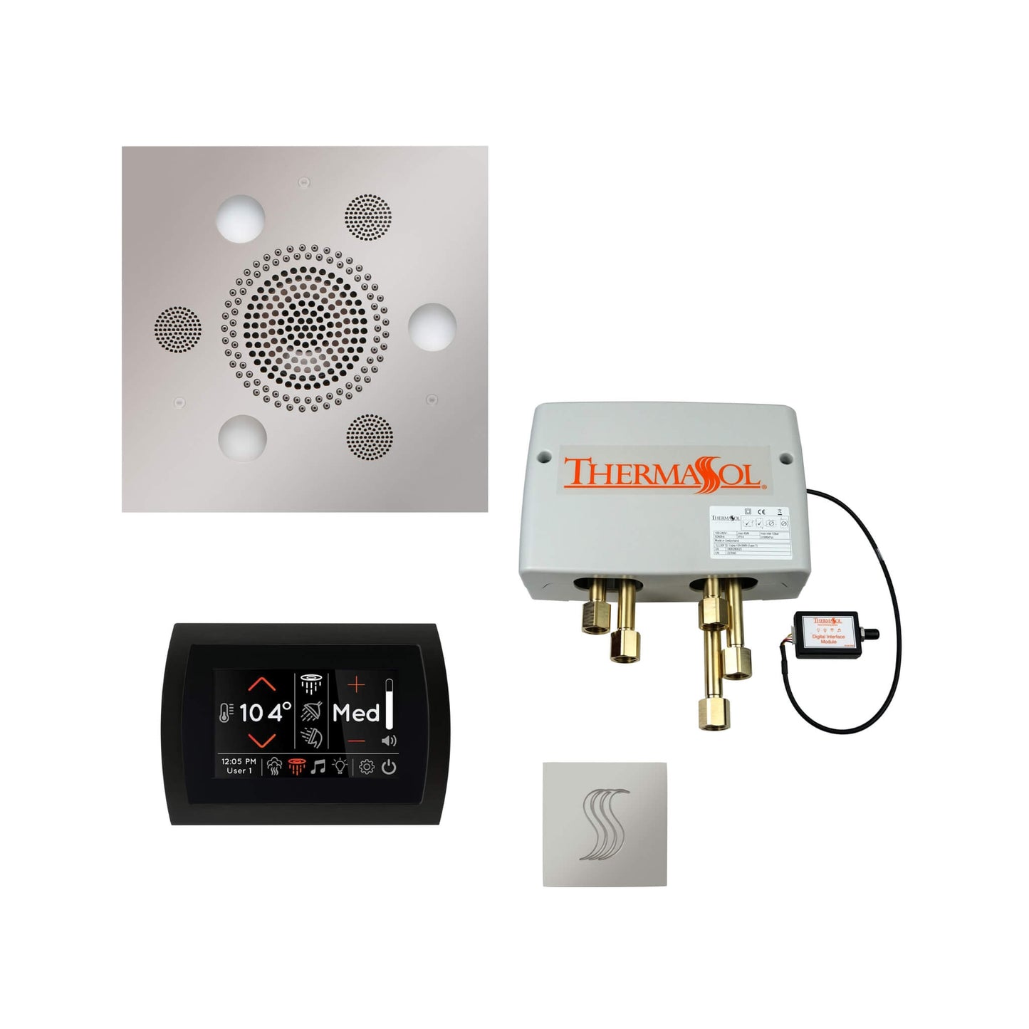 ThermaSol SignaTouch Control 5-Inch Digital Shower Steam Control Package