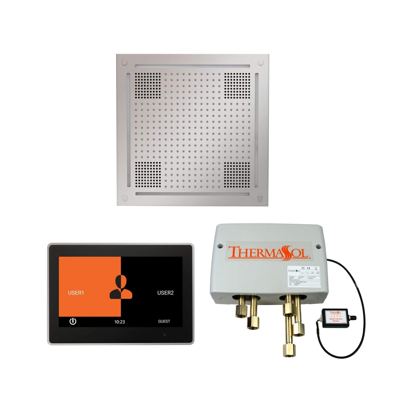 ThermaSol ThermaTouch 10-Inch Shower Control Package With Digital Shower Valve