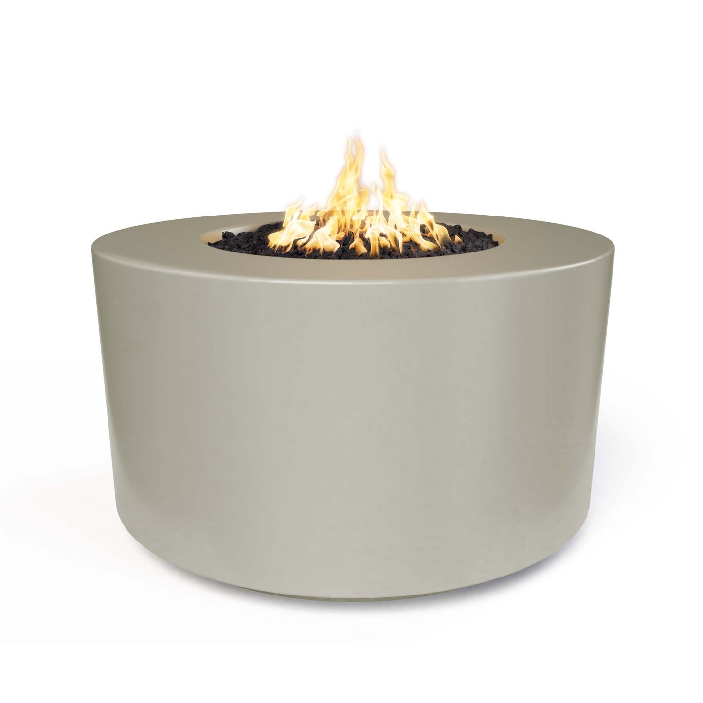 Florence Concrete Fire Pit 42" - 24" Tall - Match Lit