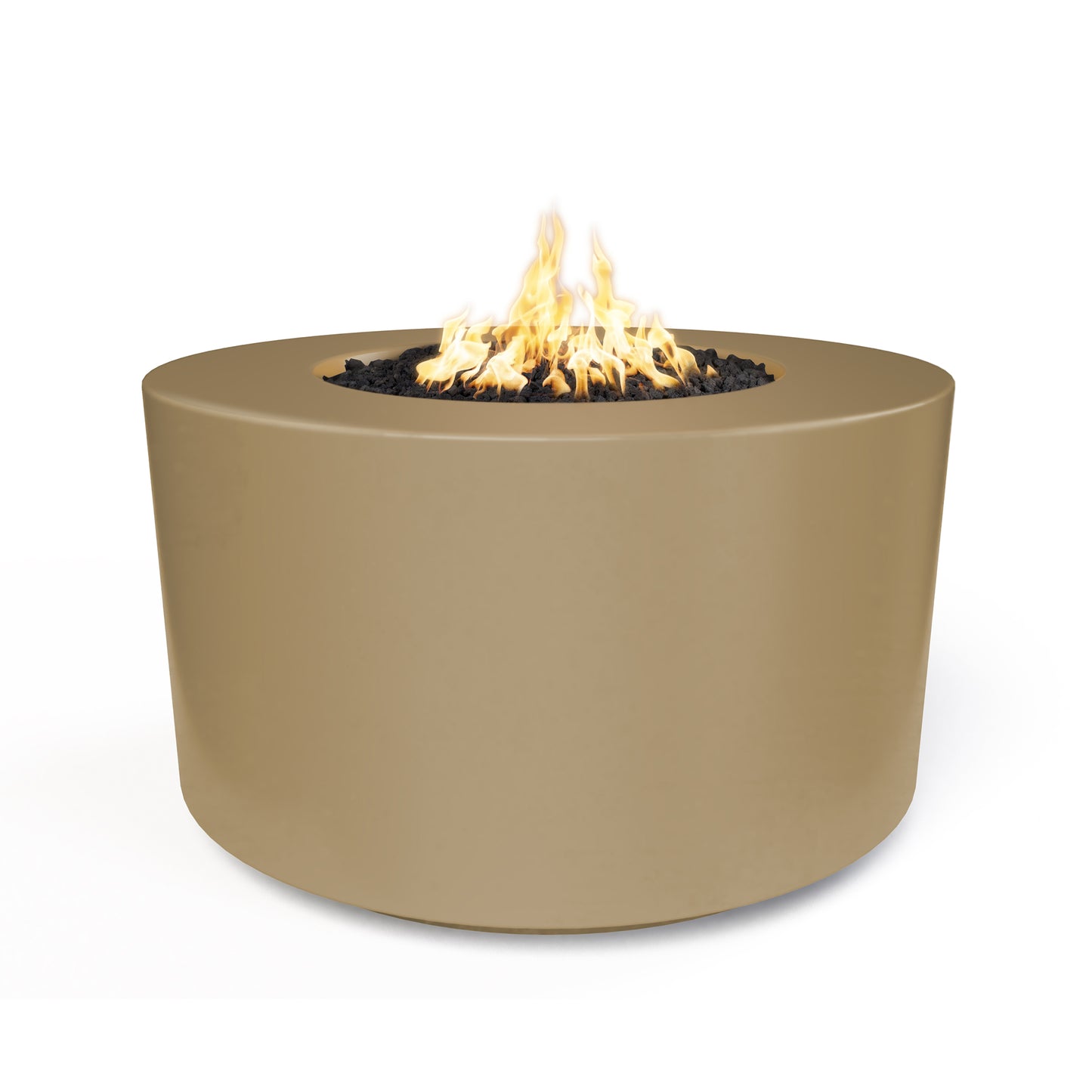 Florence Concrete Fire Pit 42" - 24" Tall - Match Lit