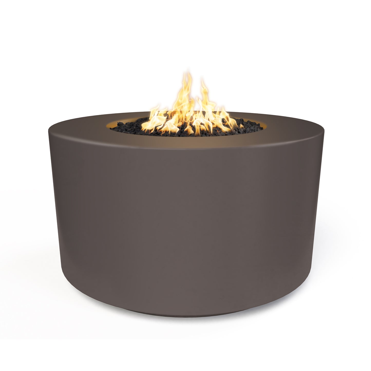 Florence Concrete Fire Pit 42" - 24" Tall - Match Lit