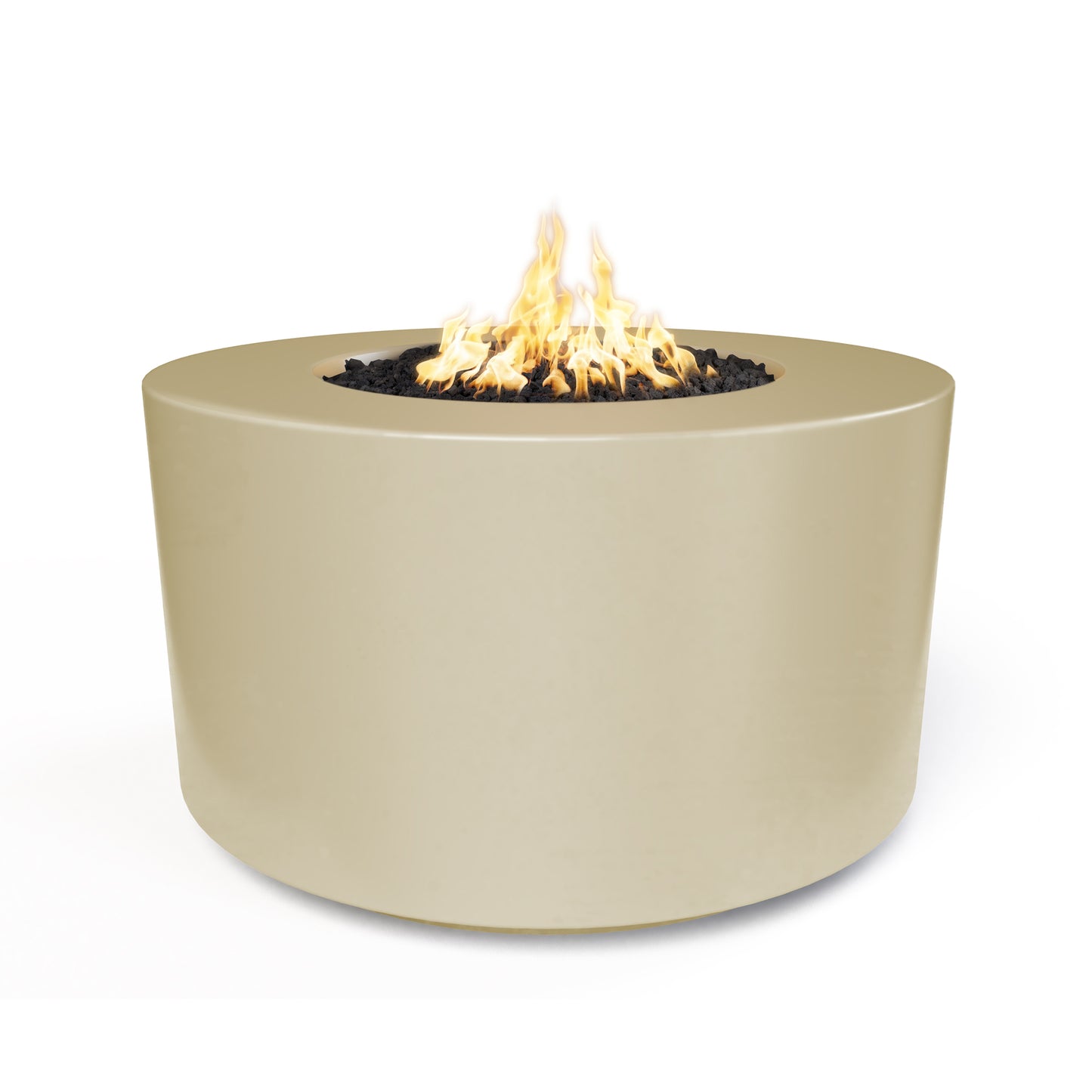 Florence Concrete Fire Pit 42" - 24" Tall - Match Lit