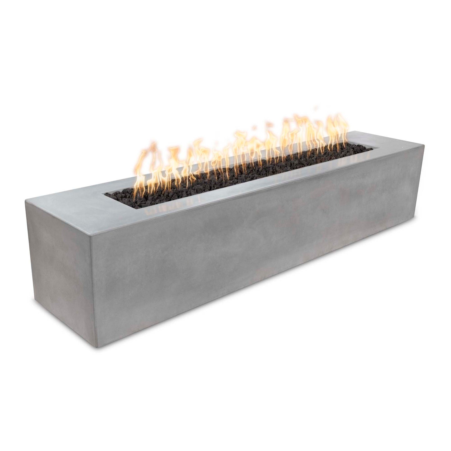 Carmen Concrete Fire Pit 72" - 24" Tall - Match Lit