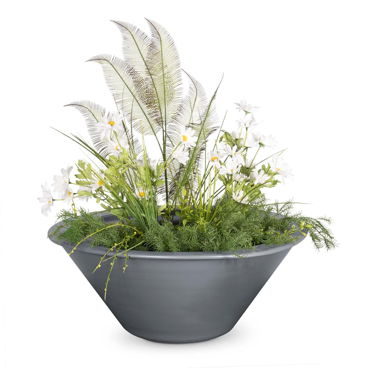 CazoPowderCoatedPlanterBowl Gray
