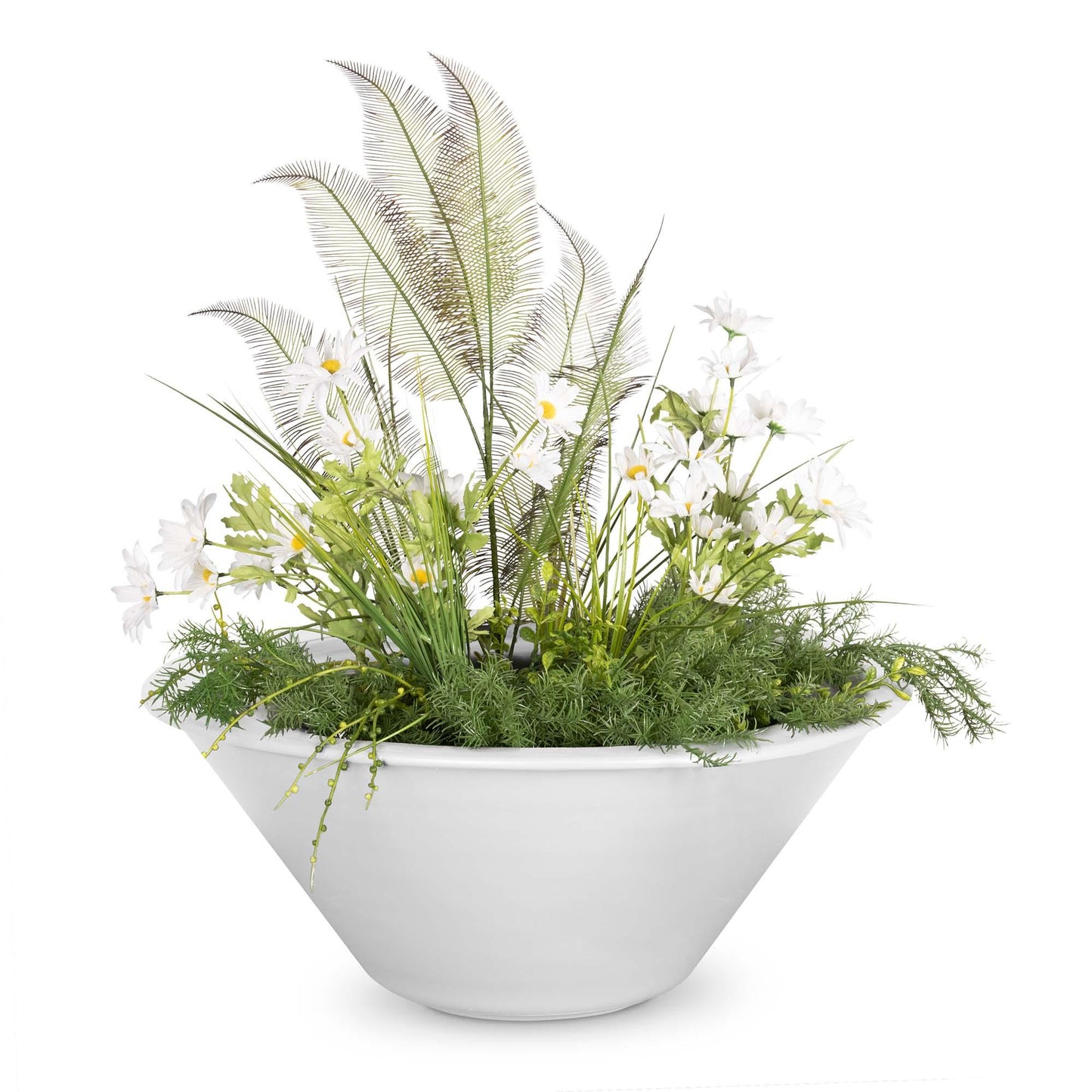 CazoPowderCoatedPlanterBowl White