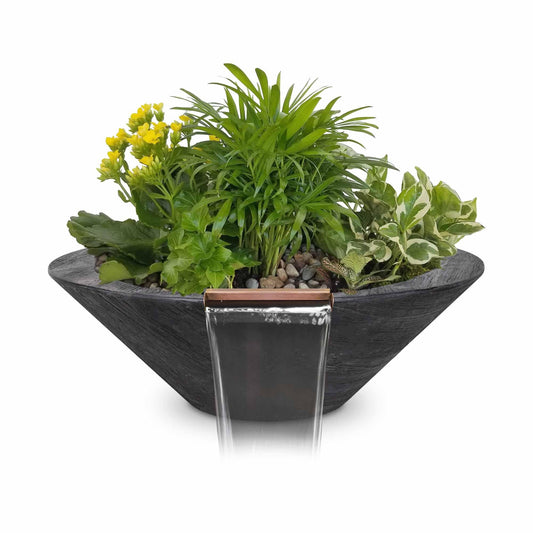 CazoWoodGrain PlanterWaterBowl Ebony