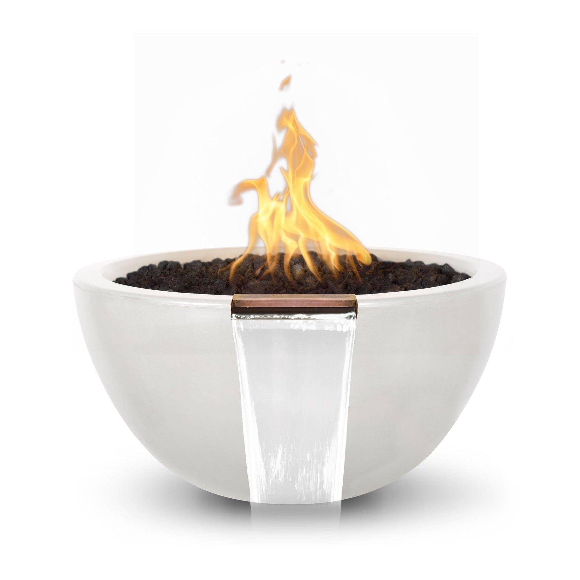 Luna GFRC Fire and Water Bowl 30 inch Limestone