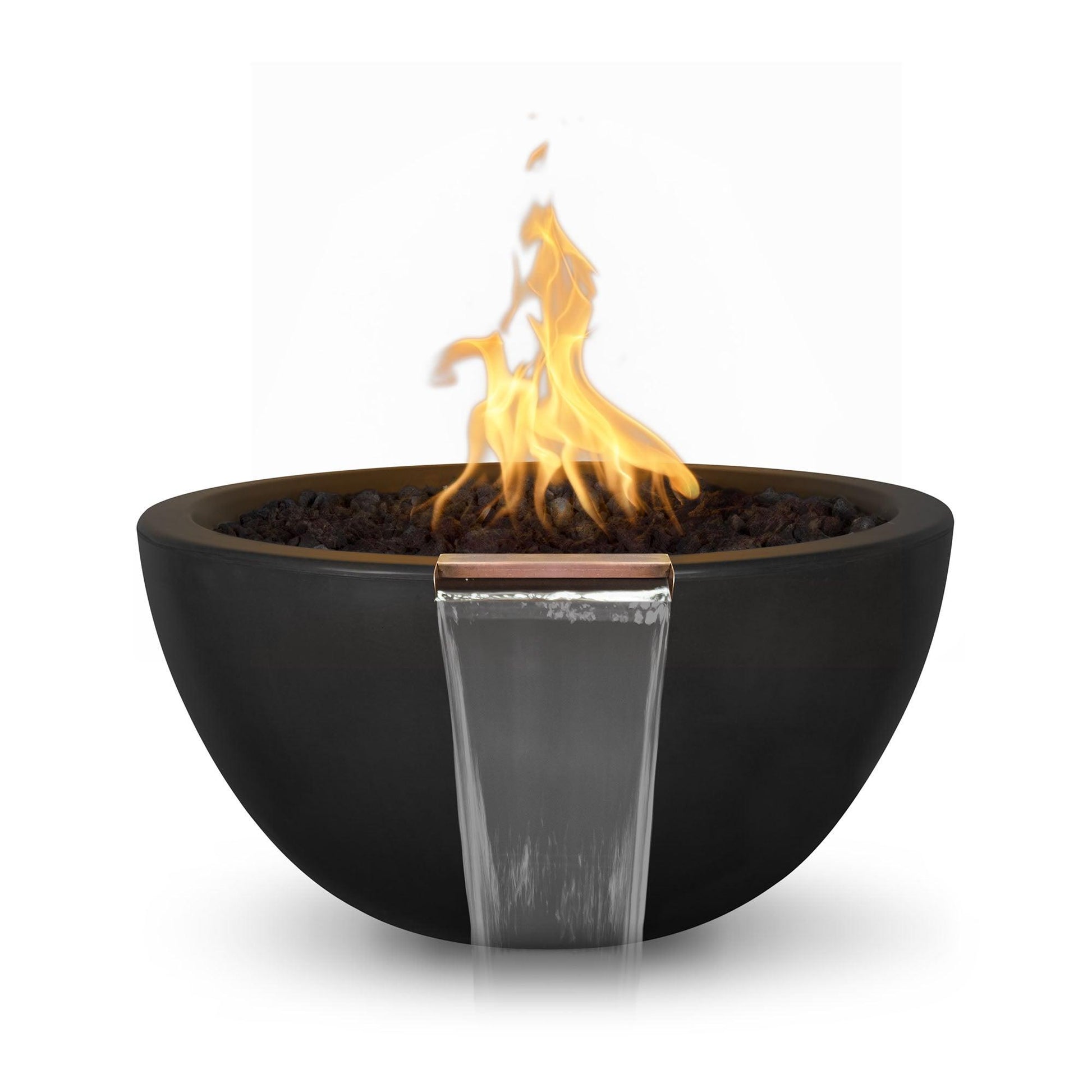 Luna GFRC Fire and Water Bowl 30 inch black