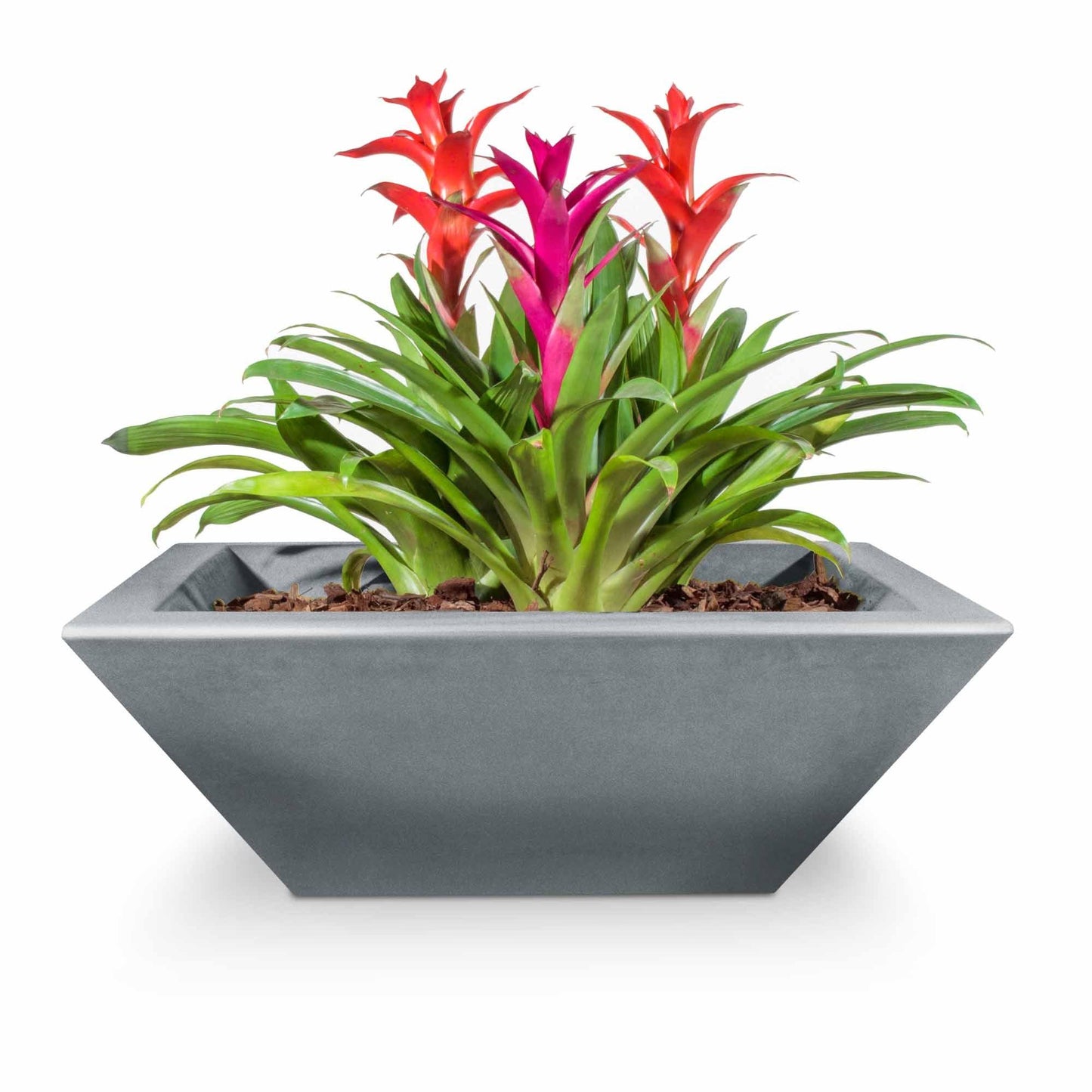 MayaConcretePlanterBowl MetallicSilver
