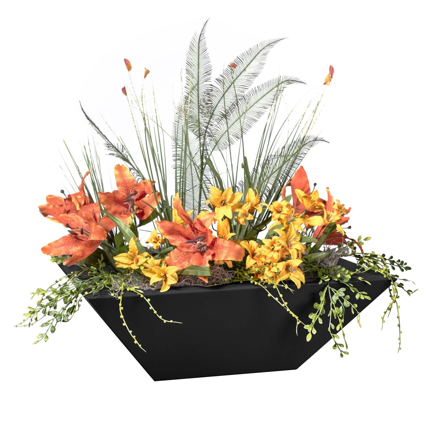 MayaPowderCoatPlanterBowl Black