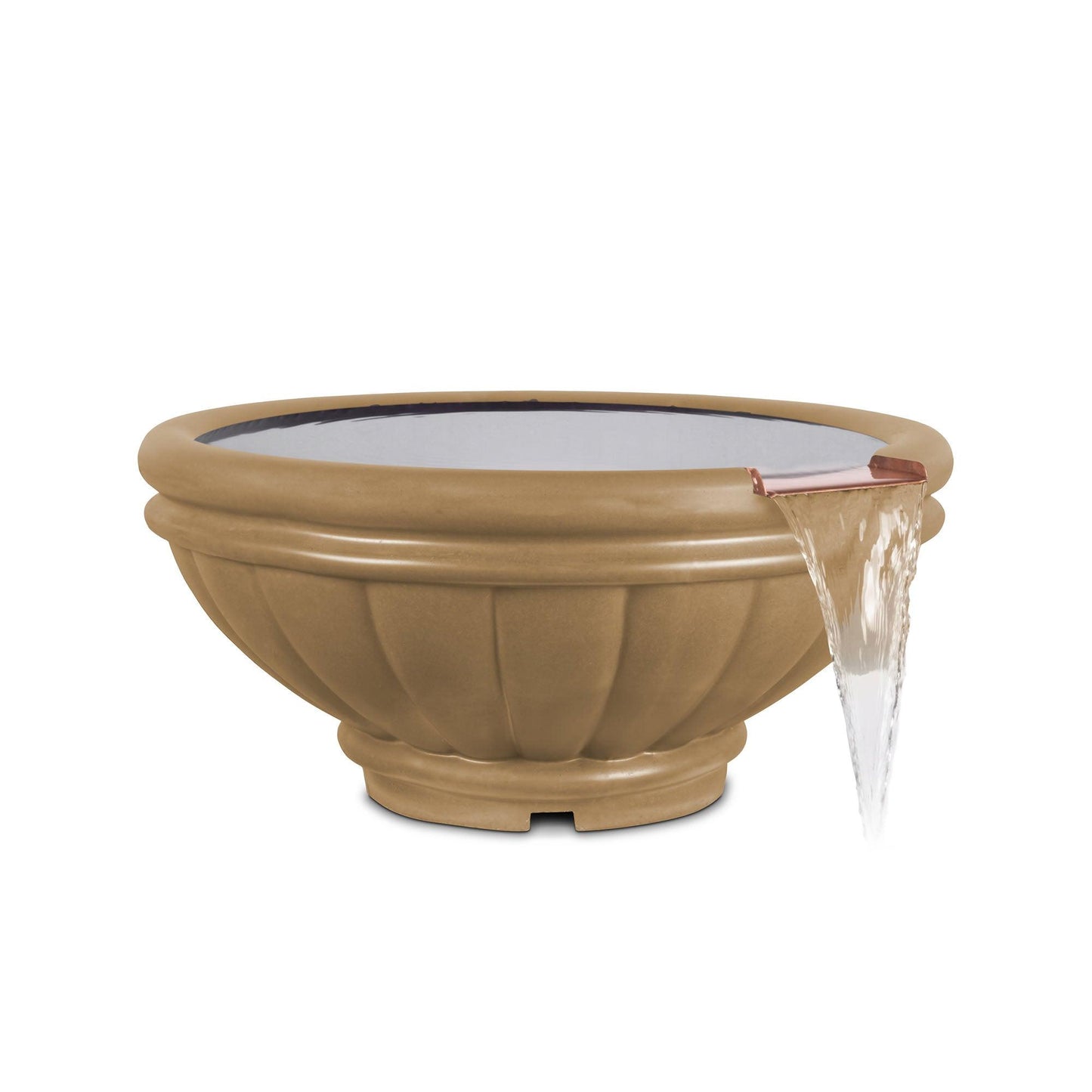 Roma GFRC Water Bowl Brown