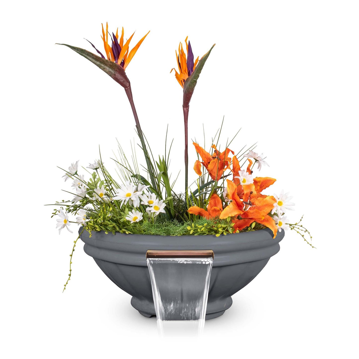 RomaGFRCPlanterWaterBowl Gray
