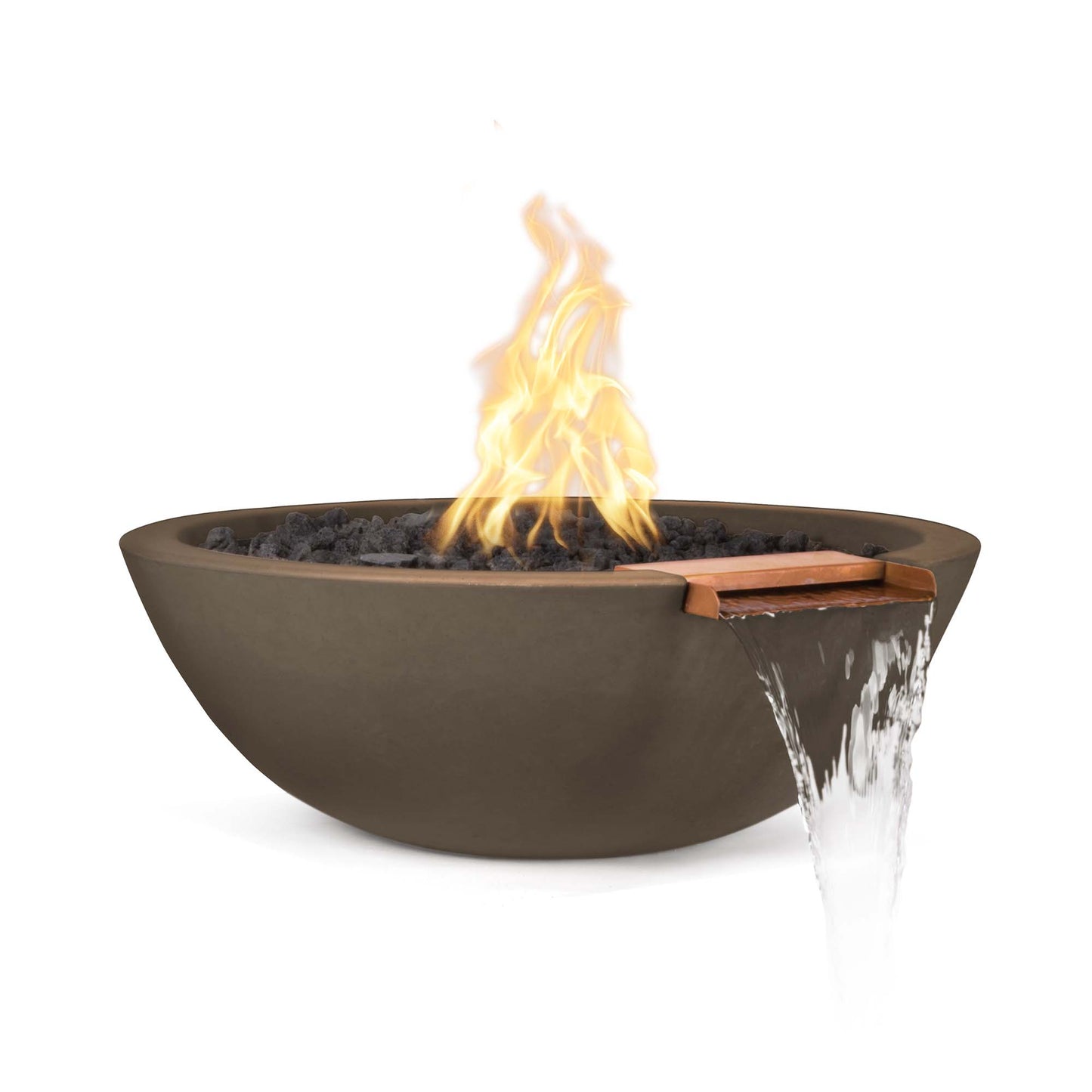 Sedona Concrete Fire and Water Bowl 33" - Electronic Ignition