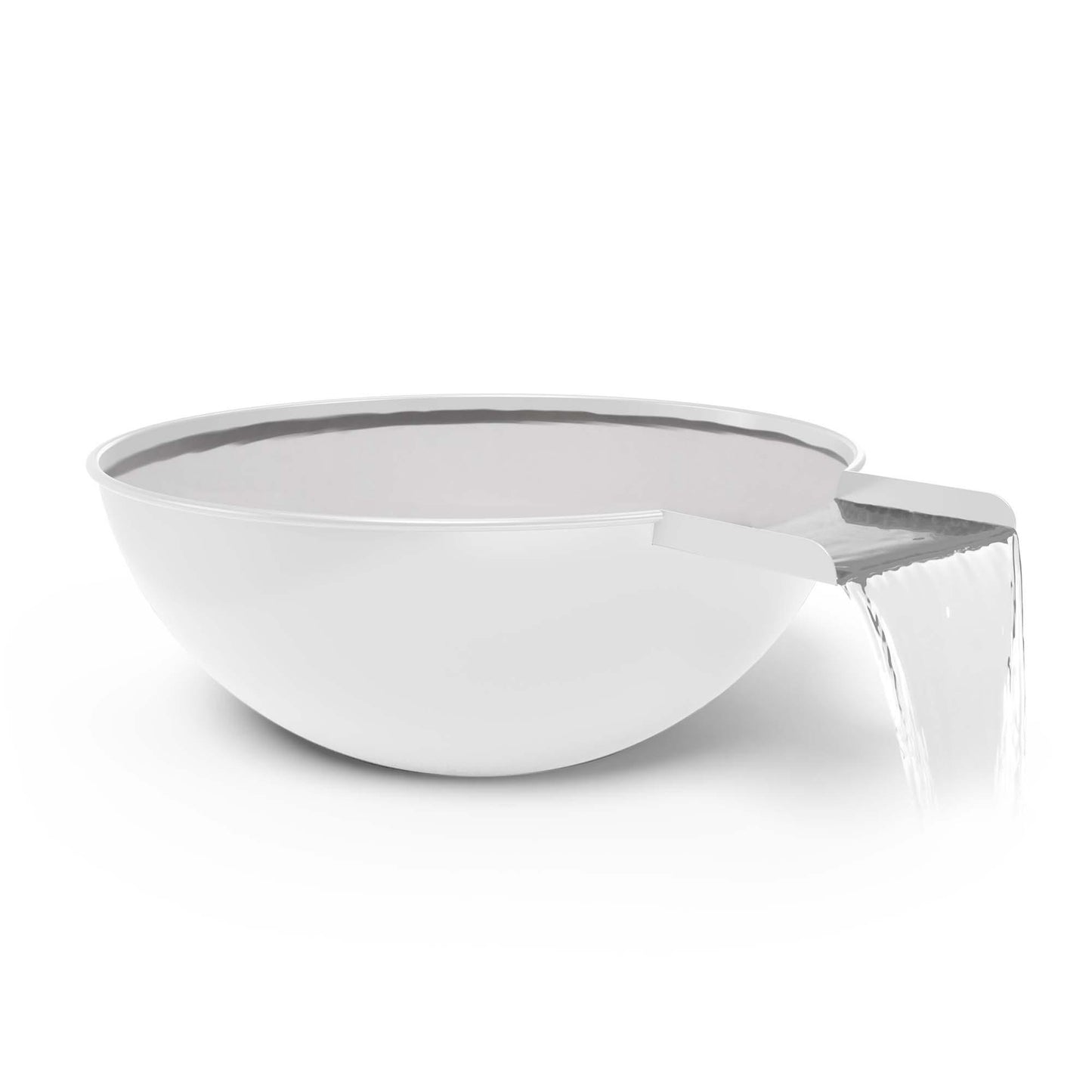 SedonaPowderCoatWaterBowl White