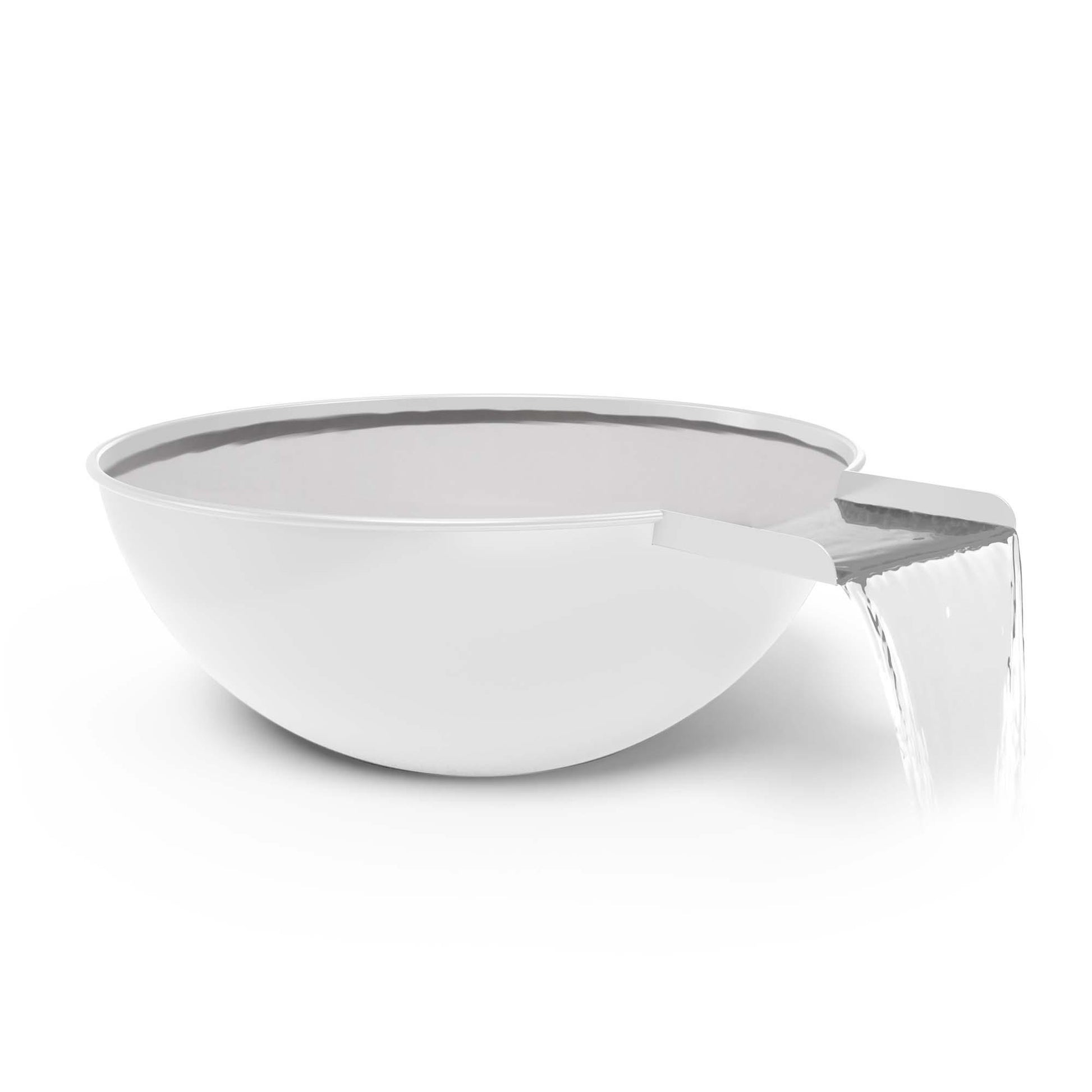 SedonaPowderCoatWaterBowl White