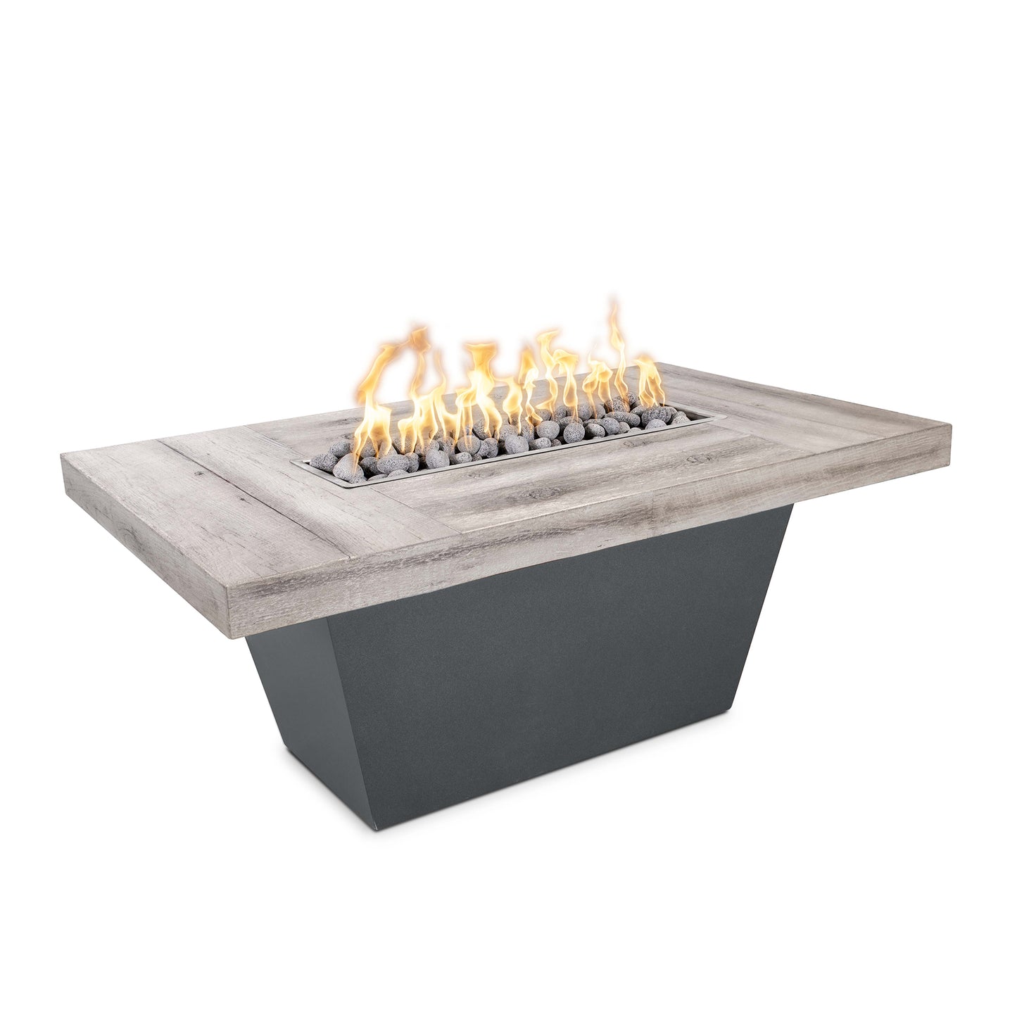 TacomaFireTableWoodGrainTop GrayBase