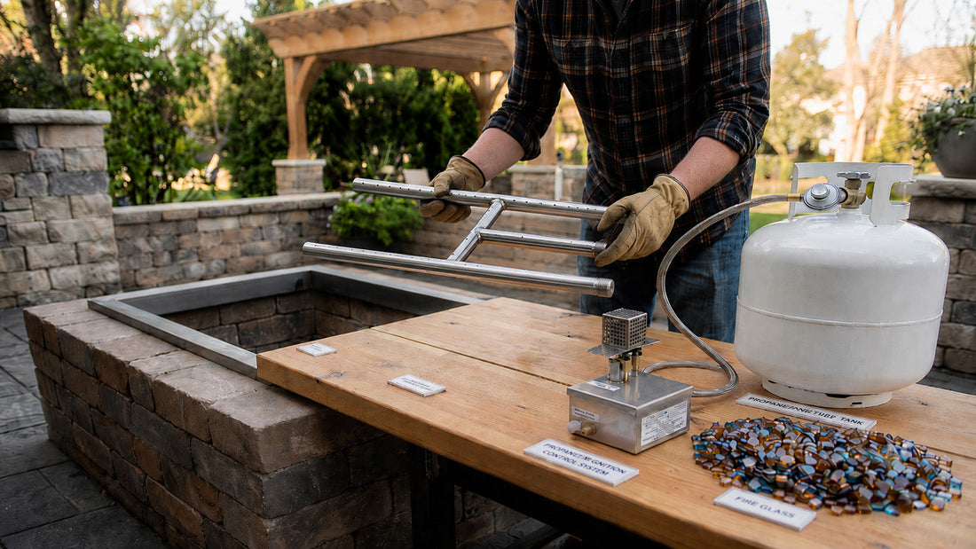 How to Build the Right Gas Fire Pit: Choosing a Burner, Pan, Fuel Type, Ignition, and Fire Glass