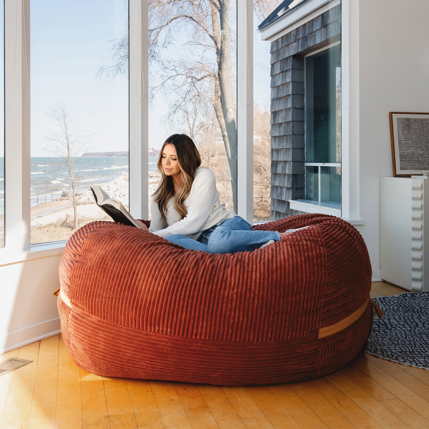 Fuf® 7Ft Foam Bean Bag Chair