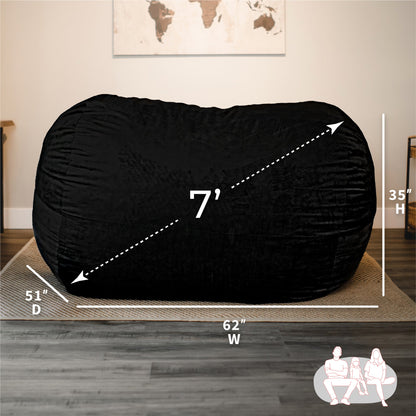 Fuf® 7Ft Foam Bean Bag Chair