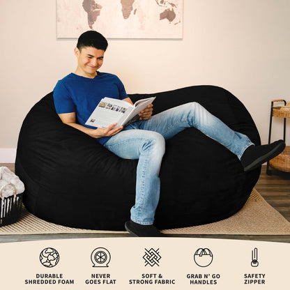 Fuf® 7Ft Foam Bean Bag Chair