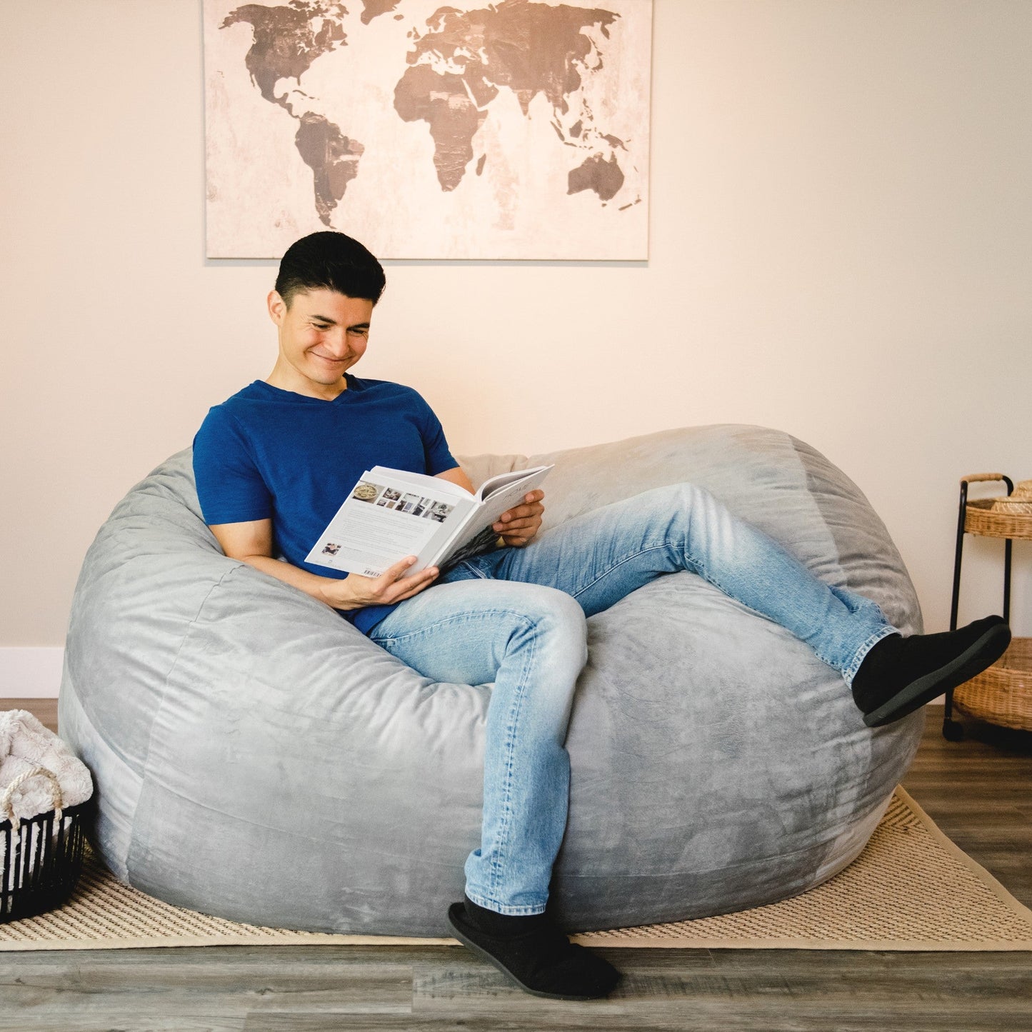 Fuf® 7Ft Foam Bean Bag Chair