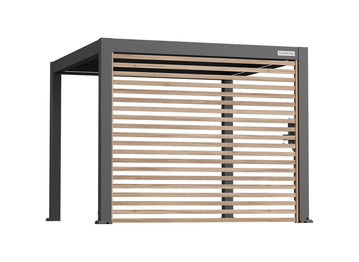 Wood-Grain Slat Walls for FlexPatio Pergolas