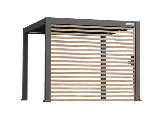 Wood-Grain Slat Walls for FlexPatio Pergolas