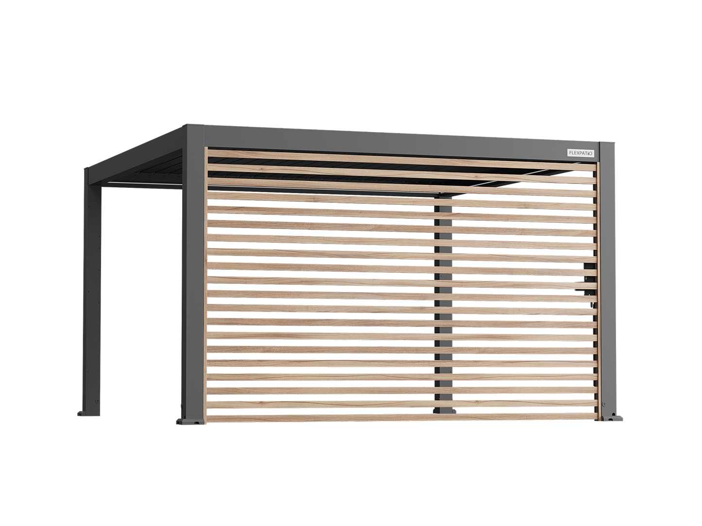 Wood-Grain Slat Walls for FlexPatio Pergolas
