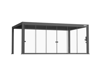 Sliding Glass Door with Round Handle for FlexPatio Pergola