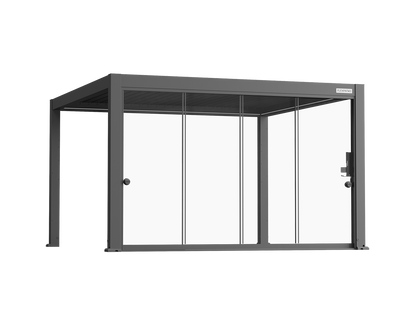 Sliding Glass Door with Round Handle for FlexPatio Pergola