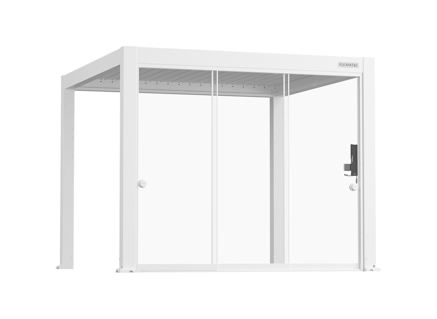 Sliding Glass Door with Round Handle for FlexPatio Pergola