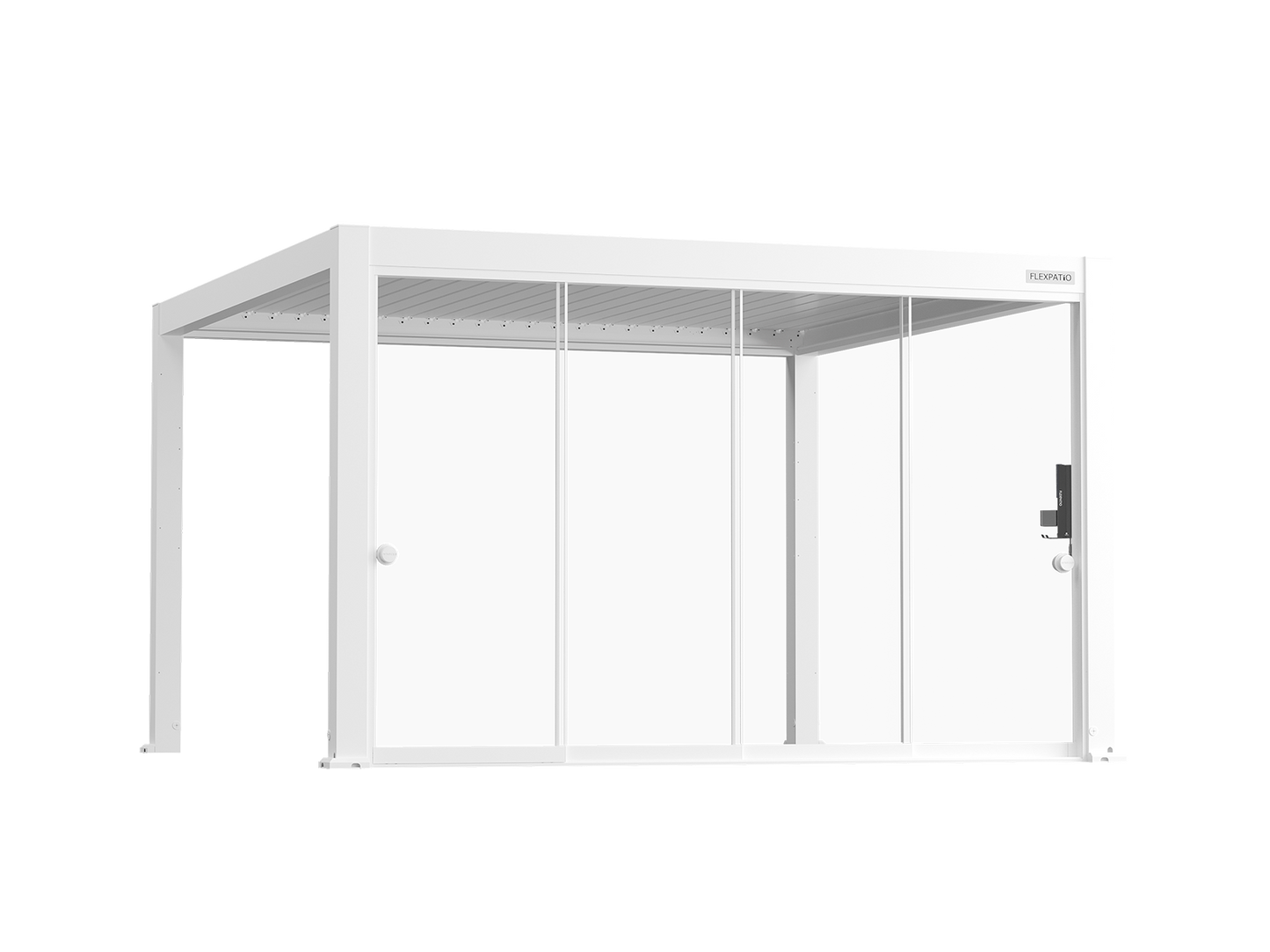 Sliding Glass Door with Round Handle for FlexPatio Pergola