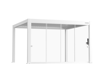 Sliding Glass Door with Round Handle for FlexPatio Pergola