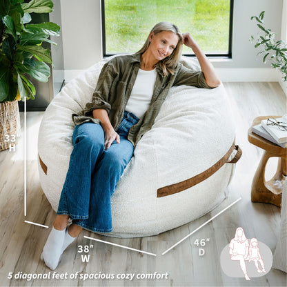 Fuf® 5Ft Foam Bean Bag Chair