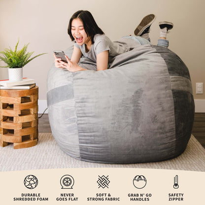 Fuf® 5Ft Foam Bean Bag Chair