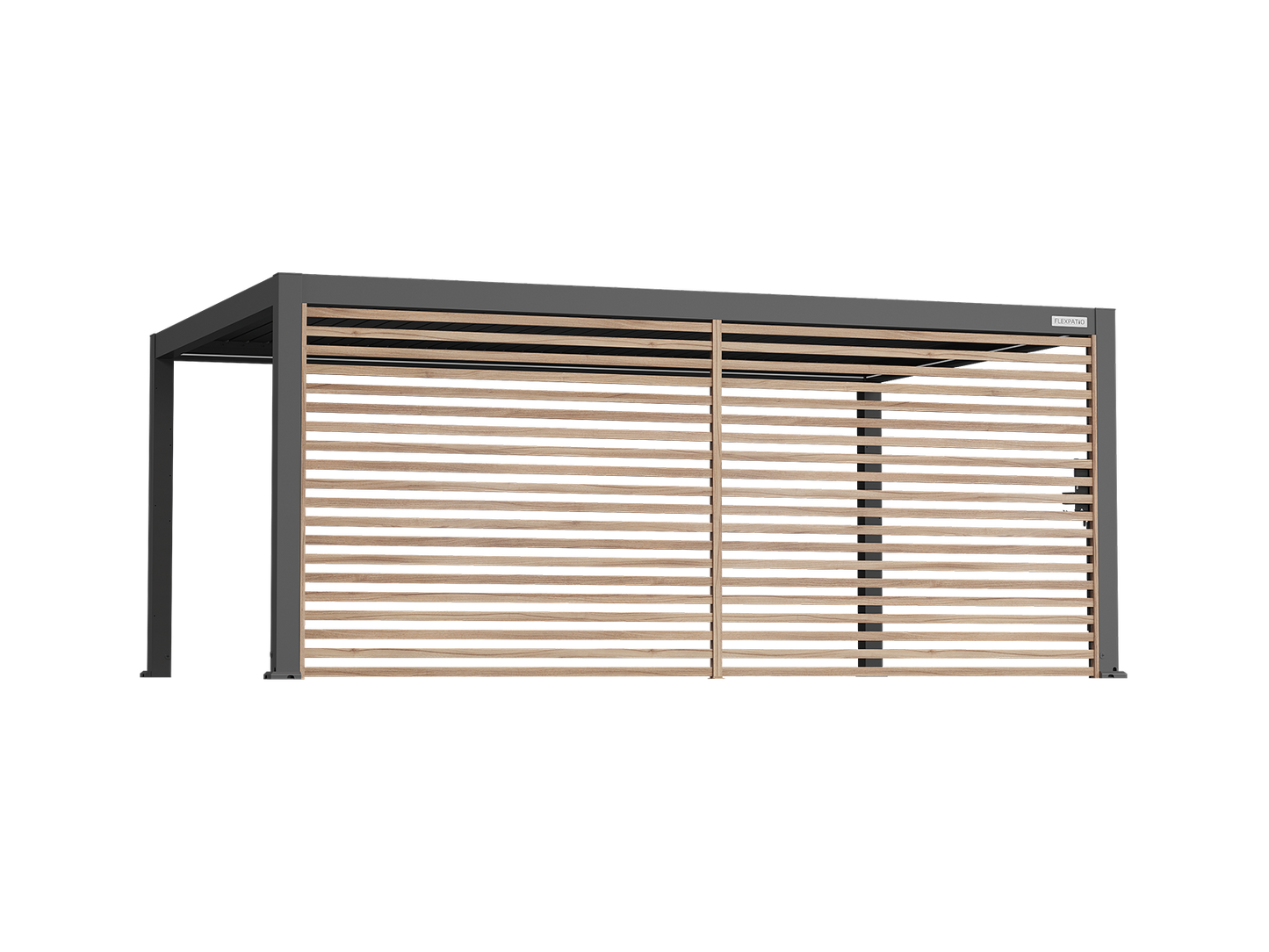 Wood-Grain Slat Walls for FlexPatio Pergolas