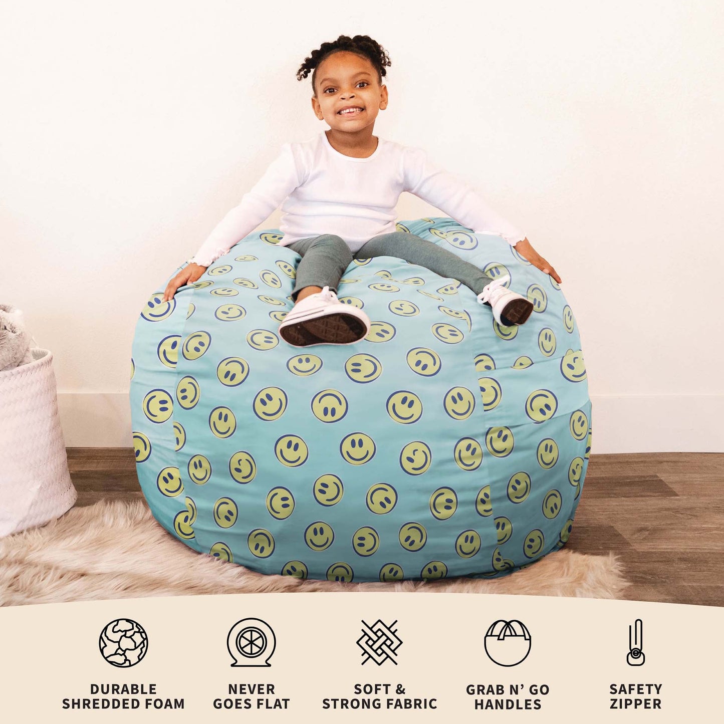 Fuf® 4Ft Foam Bean Bag Chair