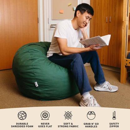 Fuf® 4Ft Foam Bean Bag Chair