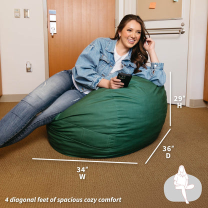 Fuf® 4Ft Foam Bean Bag Chair