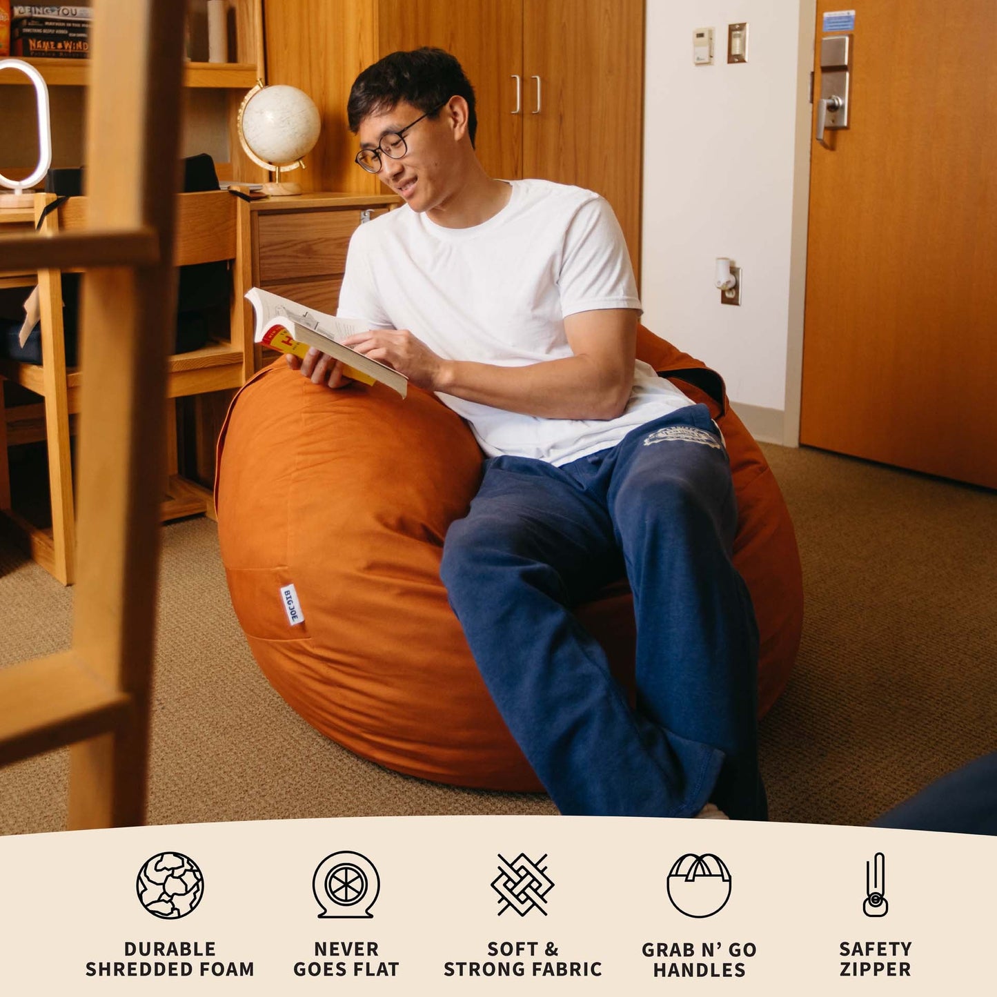Fuf® 4Ft Foam Bean Bag Chair