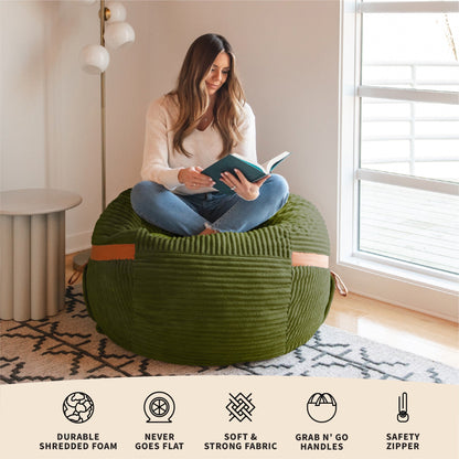 Fuf® 4Ft Foam Bean Bag Chair