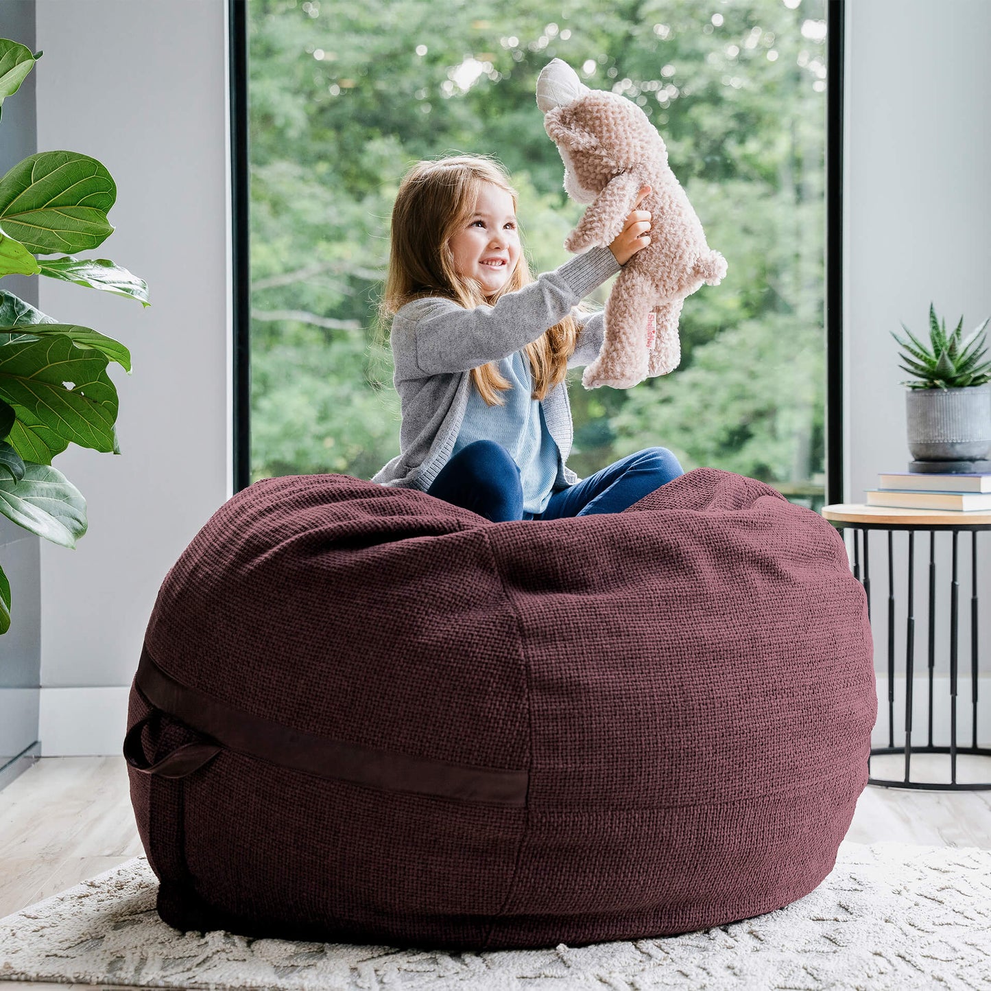 Fuf® 4Ft Foam Bean Bag Chair
