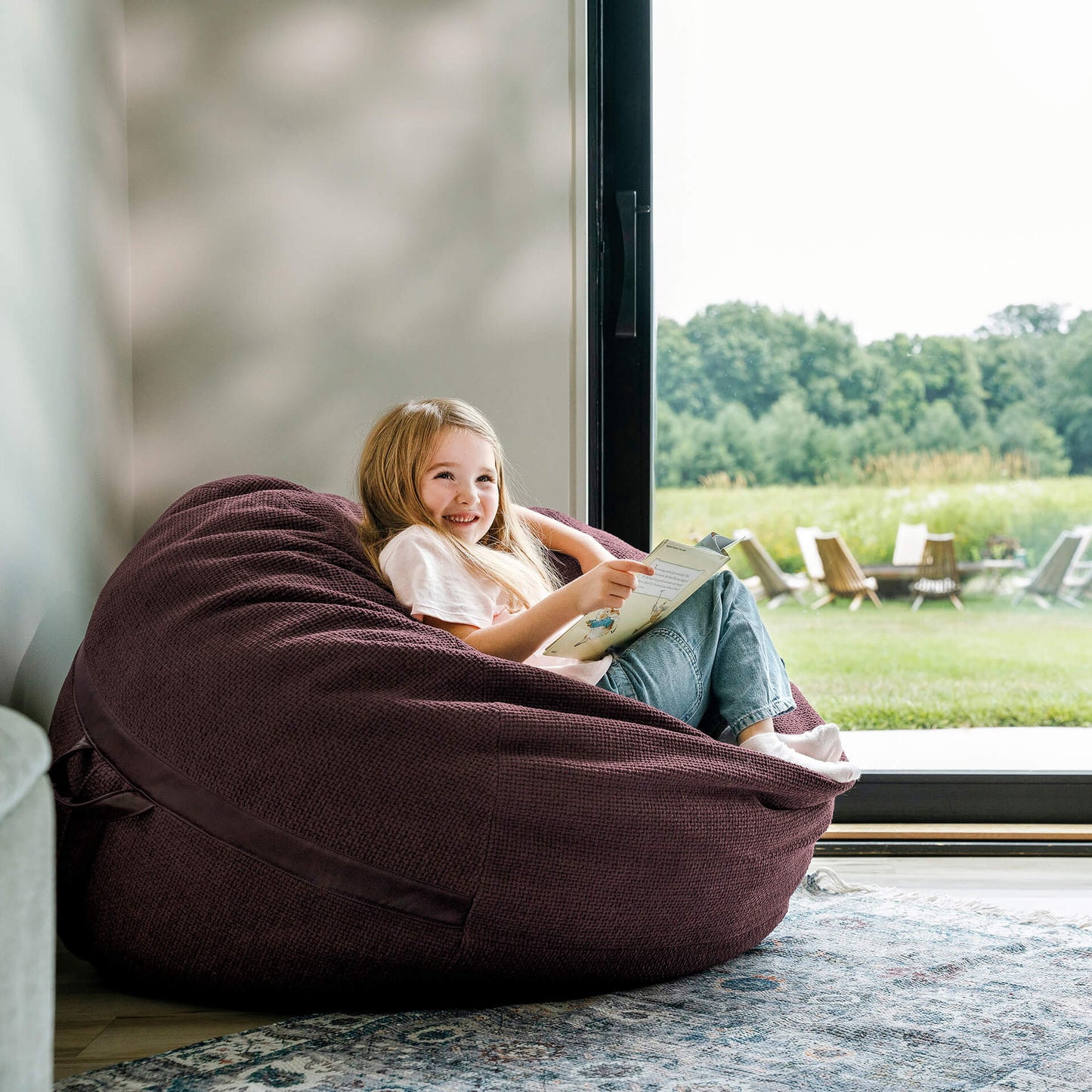 Fuf® 4Ft Foam Bean Bag Chair