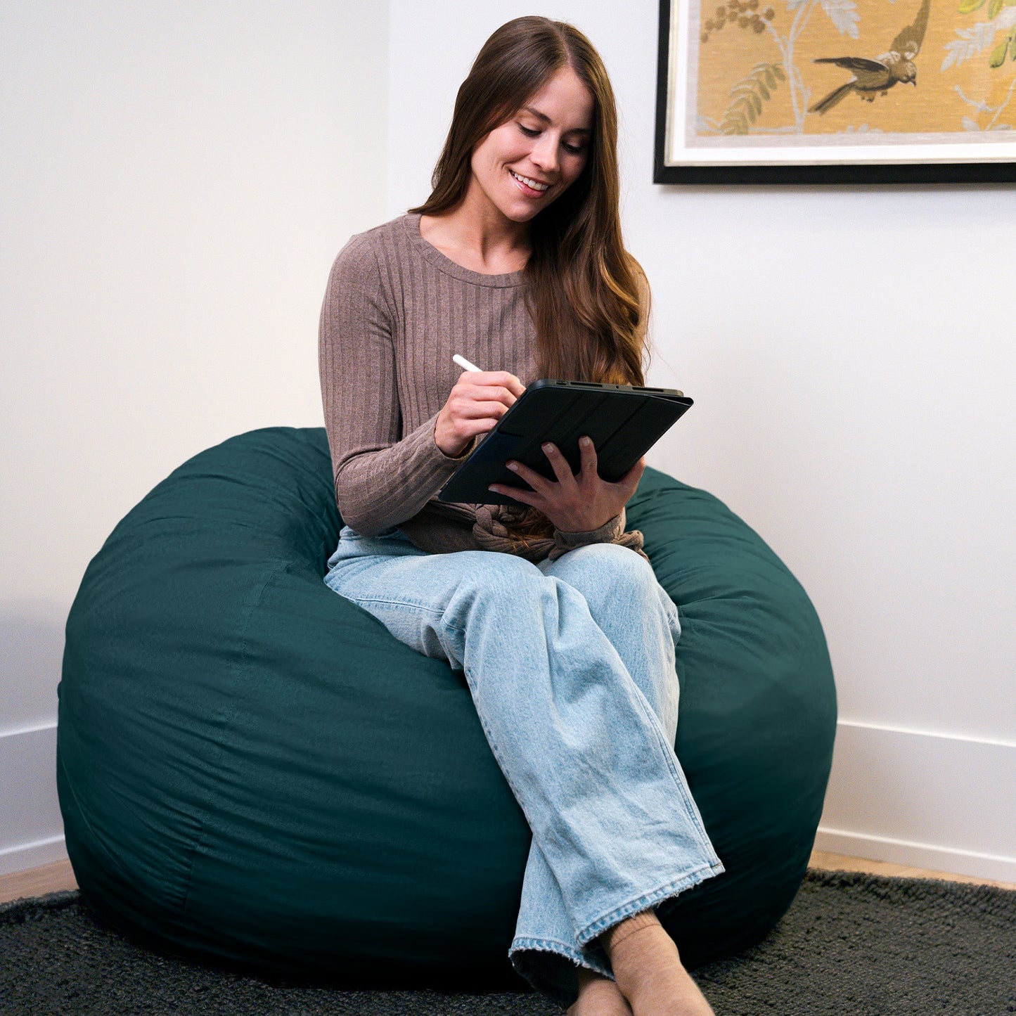 Fuf® 4Ft Foam Bean Bag Chair