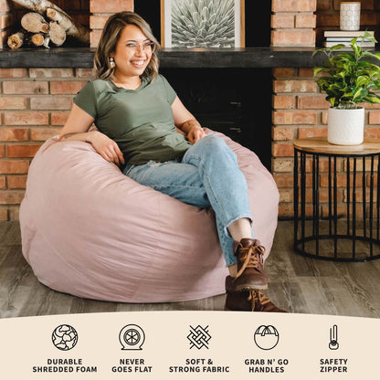 Fuf® 4Ft Foam Bean Bag Chair