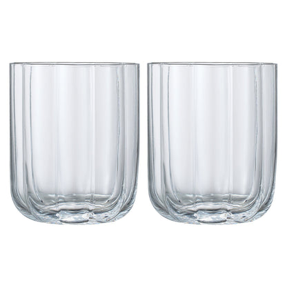 Flower Lowball Glassware, Clear, Set of 2