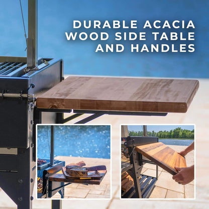 4FT X 2FT Heavy-Duty Argentine Santa Maria Heritage Wood Fire and Charcoal BBQ Grill