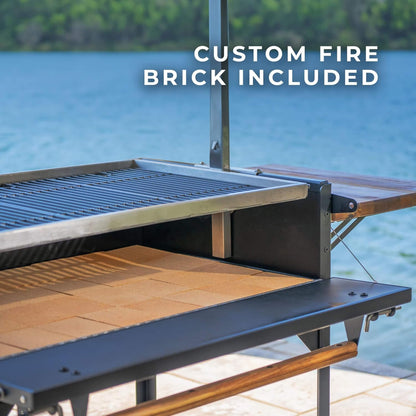 4FT X 2FT Heavy-Duty Argentine Santa Maria Heritage Wood Fire and Charcoal BBQ Grill
