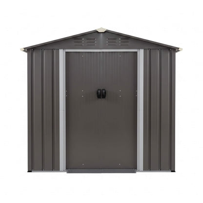 4FT X 6FT Alora Outdoor All-Weather Galvanized Metal Storage Shed with Sliding Door