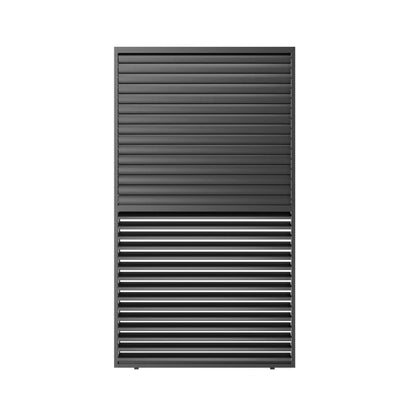 4' X 7' FT Alora Premium Adjustable Aluminum Louvered Pergola With Side Wall Panel